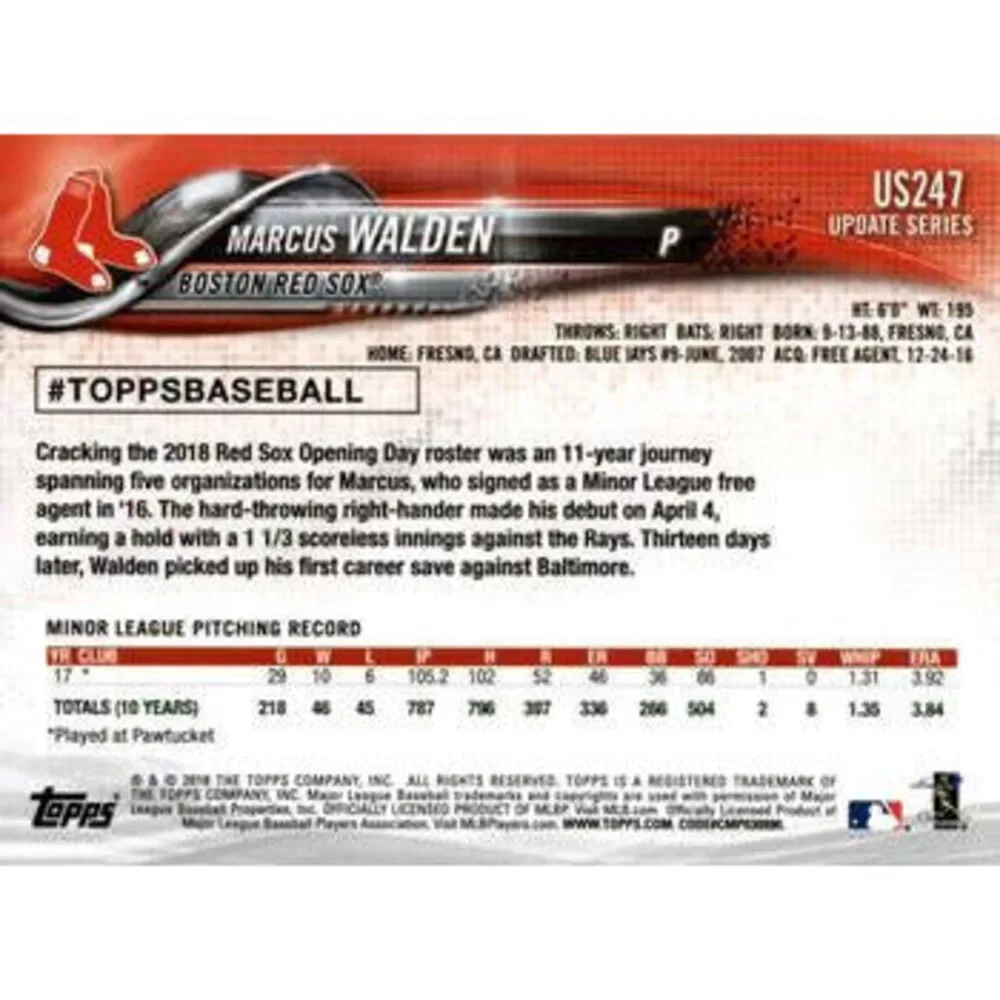 2018 Topps Update Marc#US Walden RC #US247 Boston Red Sox
